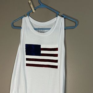 American Flag sequin tank top